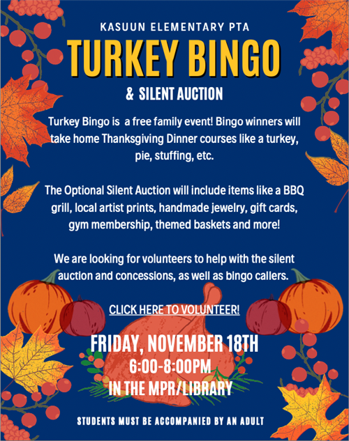Turkey Bingo Flyer